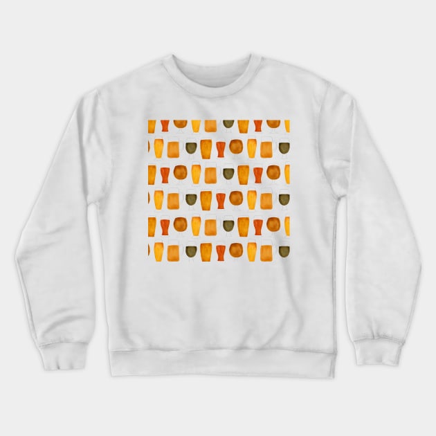 Beer Pattern Crewneck Sweatshirt by CatCoq
